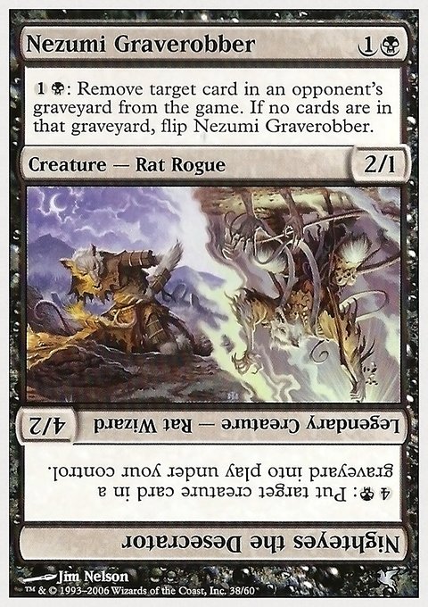 Nezumi Graverobber // Nighteyes the Desecrator, Hachette UK #38, Magic: The Gathering card