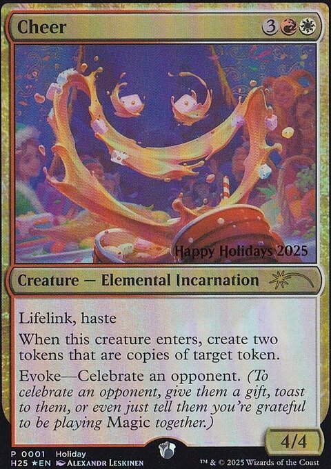 Cheer, Happy Holidays #25, Magic: The Gathering card
