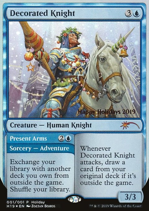 Decorated Knight // Present Arms, Happy Holidays #19, Magic: The Gathering card