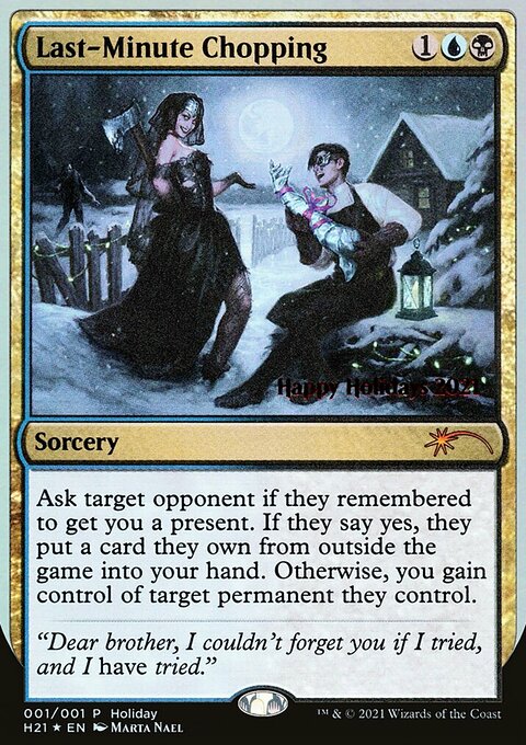 Last-Minute Chopping, Happy Holidays #21, Magic: The Gathering card