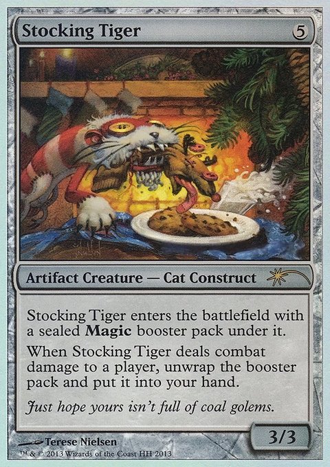 Stocking Tiger, Happy Holidays #13†, Magic: The Gathering card