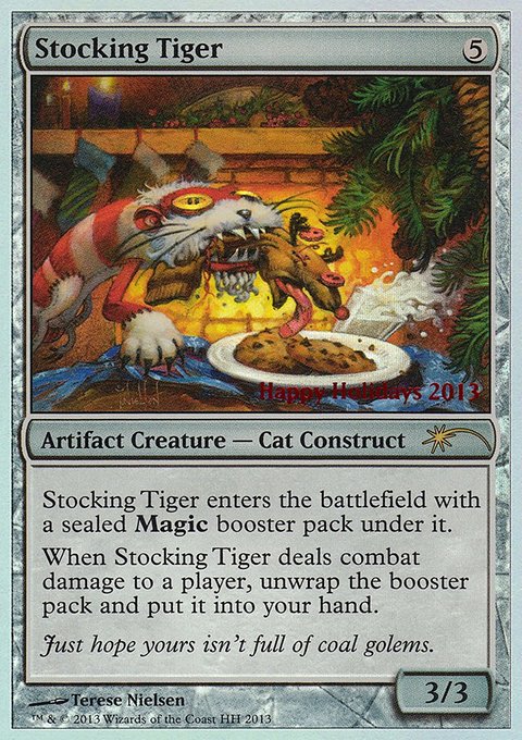 Stocking Tiger, Happy Holidays #13, Magic: The Gathering card