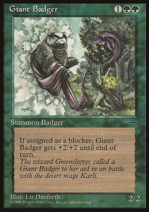 Giant Badger, HarperPrism Book Promos #4, Magic: The Gathering card