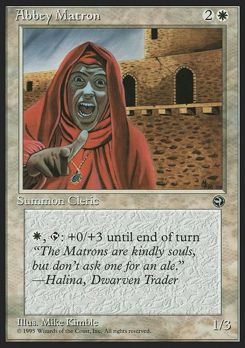 Abbey Matron, Homelands #2a, Magic: The Gathering card