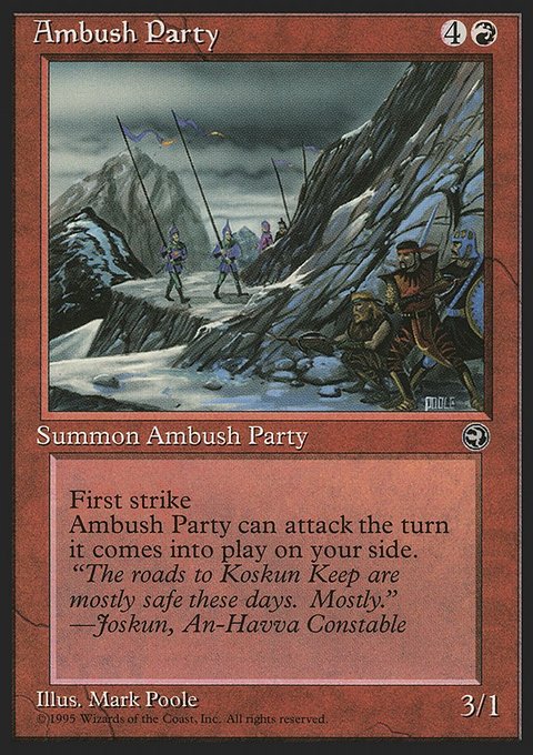 Ambush Party, Homelands #63b, Magic: The Gathering card