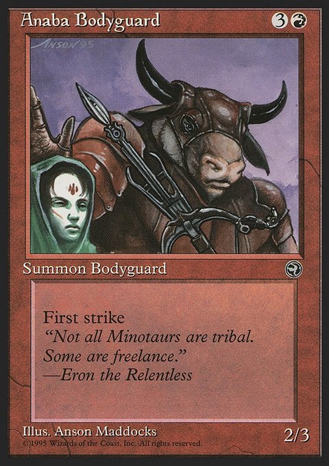 Anaba Bodyguard, Homelands #66a, Magic: The Gathering card