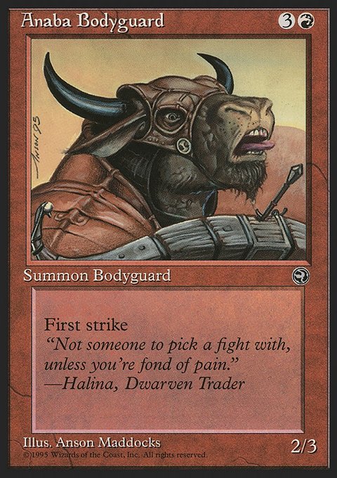 Anaba Bodyguard, Homelands #66b, Magic: The Gathering card