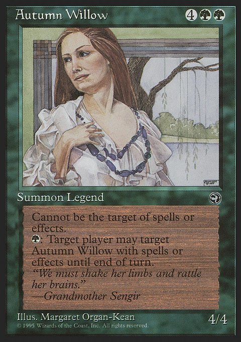 Autumn Willow, Homelands #83, Magic: The Gathering card