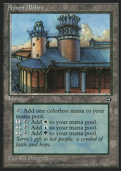 Aysen Abbey, Homelands #112, Magic: The Gathering card