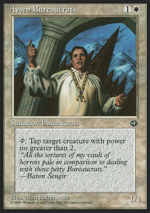 Aysen Bureaucrats, Homelands #3b, Magic: The Gathering card