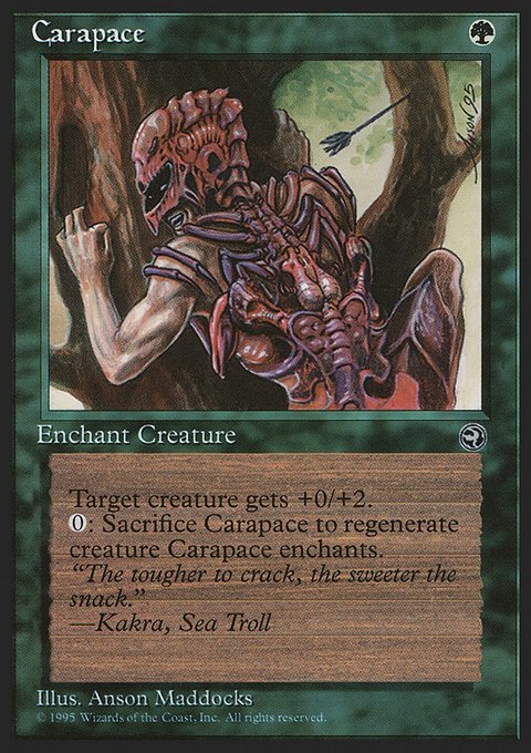 Carapace, Homelands #84a, Magic: The Gathering card