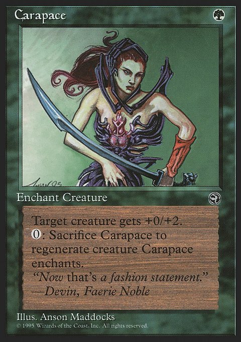 Carapace, Homelands #84b, Magic: The Gathering card