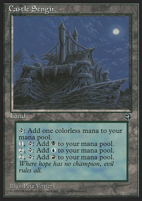 Castle Sengir, Homelands #113, Magic: The Gathering card