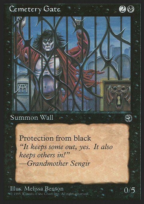 Cemetery Gate, Homelands #44a, Magic: The Gathering card