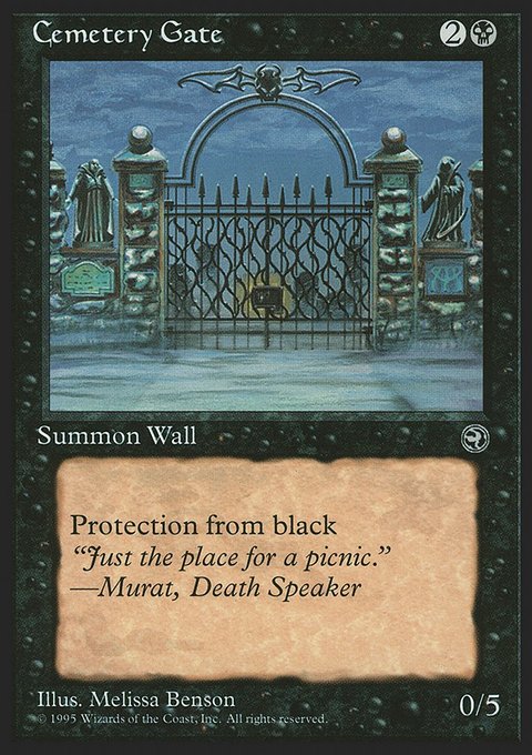 Cemetery Gate, Homelands #44b, Magic: The Gathering card