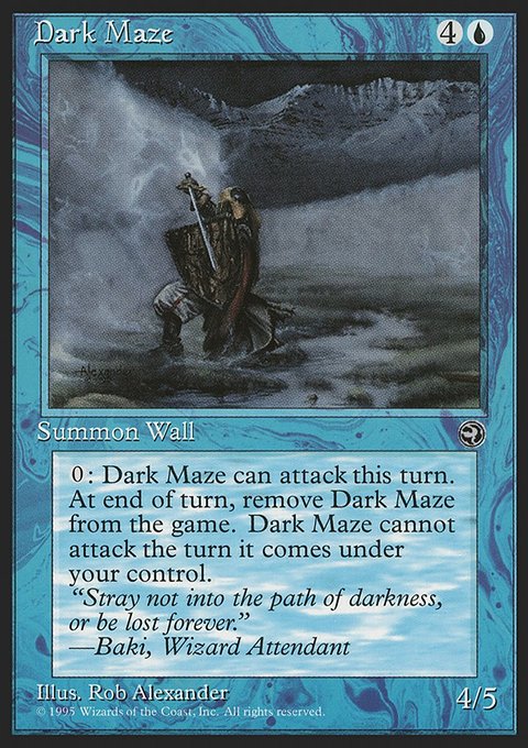 Dark Maze, Homelands #25b, Magic: The Gathering card