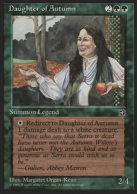 Daughter of Autumn, Homelands #85, Magic: The Gathering card