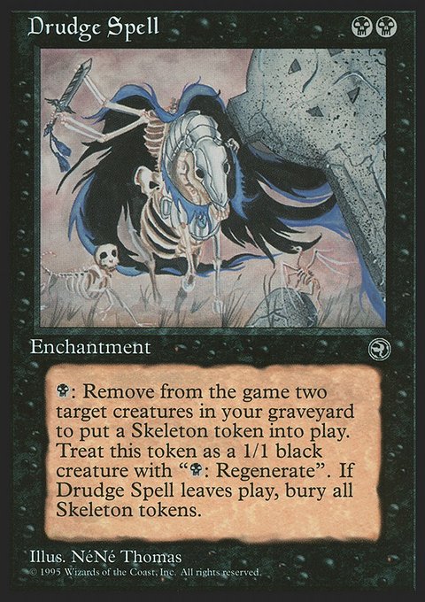 Drudge Spell, Homelands #45, Magic: The Gathering card