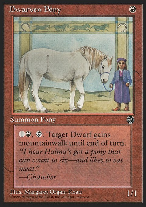 Dwarven Pony, Homelands #70, Magic: The Gathering card
