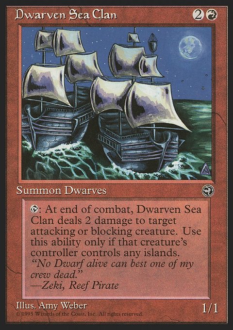 Dwarven Sea Clan, Homelands #71, Magic: The Gathering card