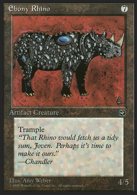 Ebony Rhino, Homelands #106, Magic: The Gathering card