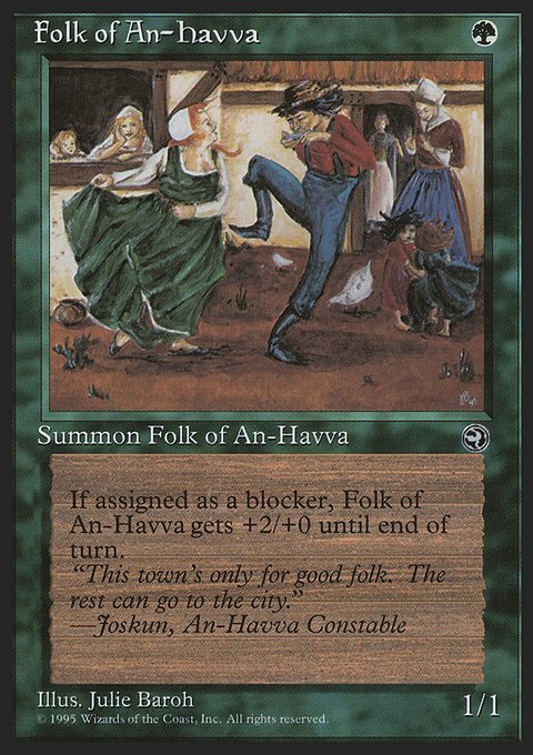 Folk of An-Havva, Homelands #87a, Magic: The Gathering card