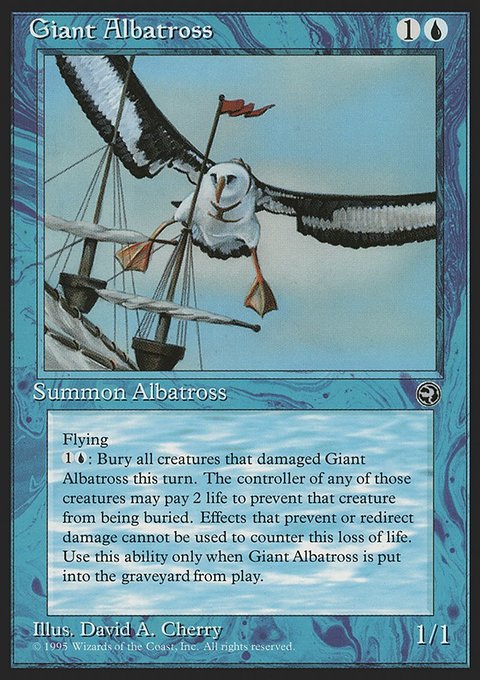 Giant Albatross, Homelands #27a, Magic: The Gathering card