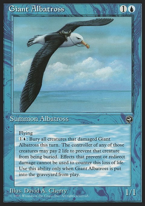 Giant Albatross, Homelands #27b, Magic: The Gathering card