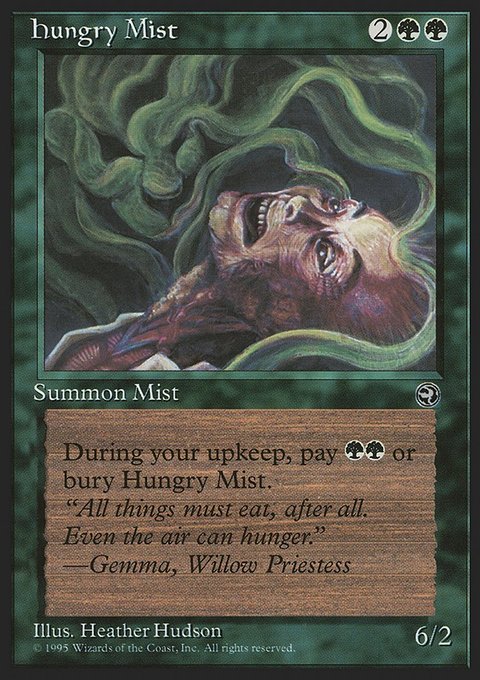 Hungry Mist, Homelands #88a, Magic: The Gathering card