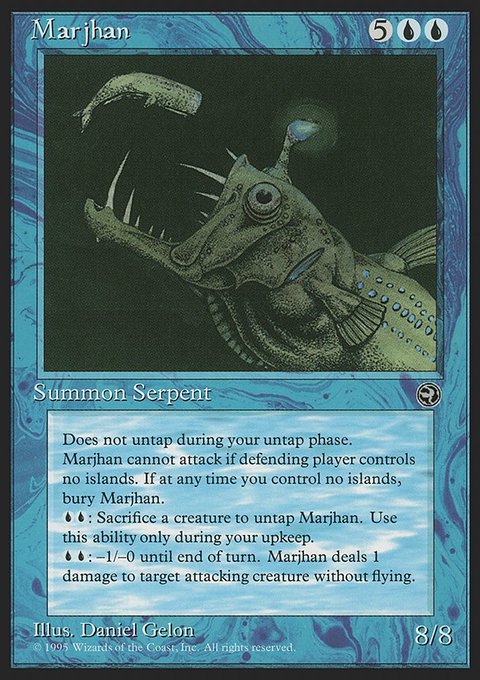 Marjhan, Homelands #31, Magic: The Gathering card