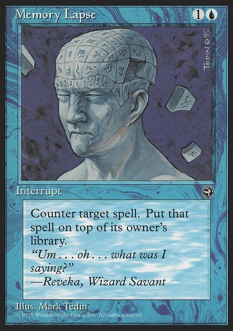 Memory Lapse, Homelands #32a, Magic: The Gathering card