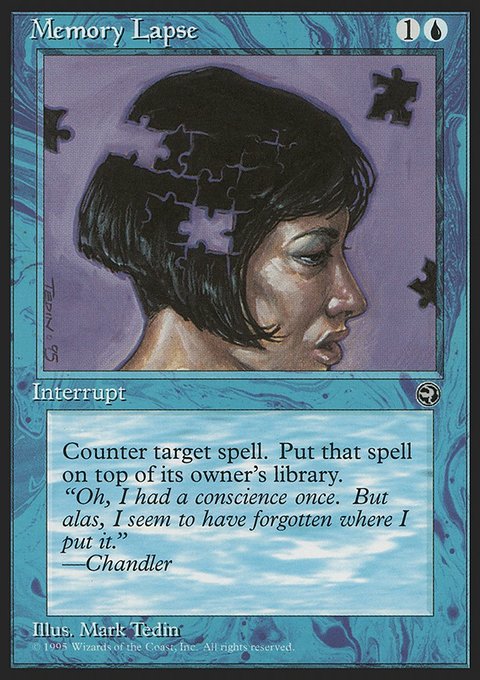 Memory Lapse, Homelands #32b, Magic: The Gathering card