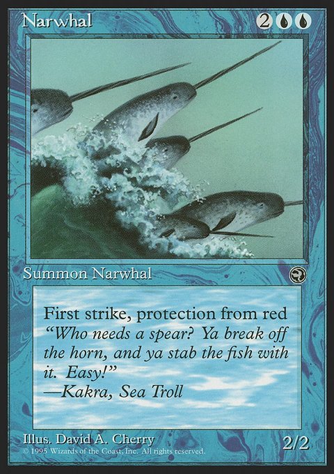Narwhal, Homelands #35, Magic: The Gathering card