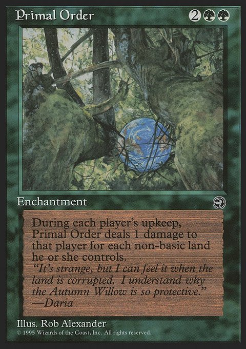 Primal Order, Homelands #92, Magic: The Gathering card