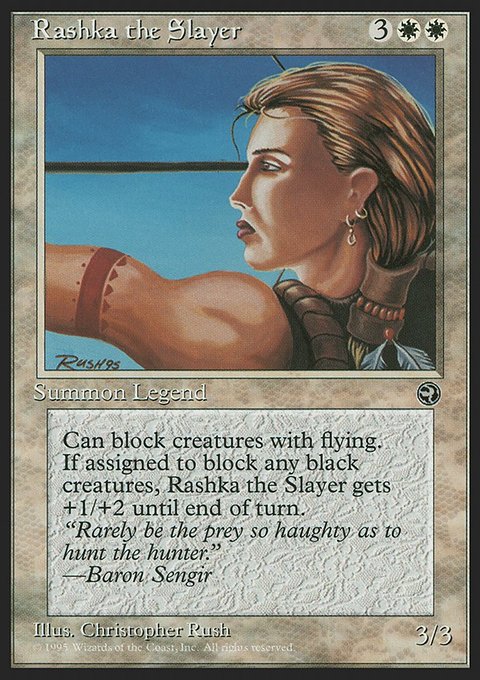 Rashka the Slayer, Homelands #12, Magic: The Gathering card