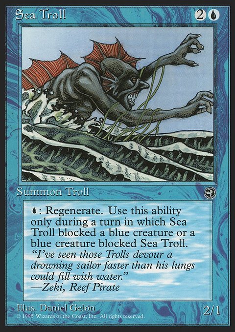 Sea Troll, Homelands #39, Magic: The Gathering card