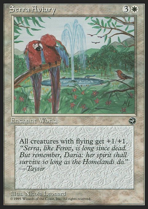Serra Aviary, Homelands #14, Magic: The Gathering card