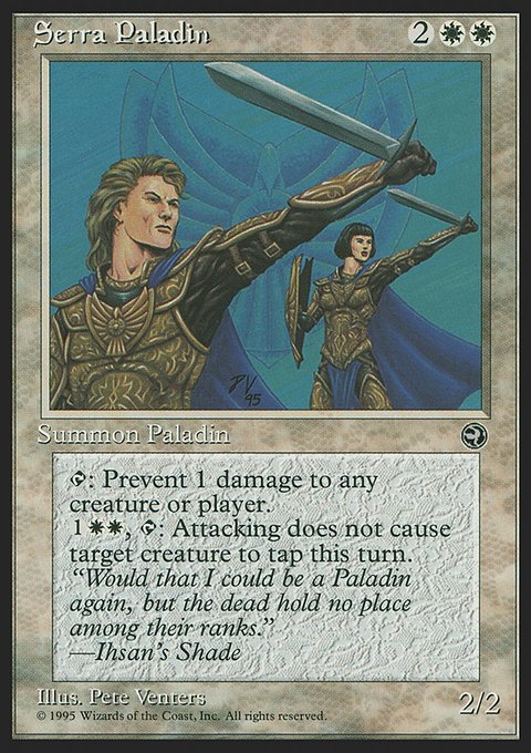 Serra Paladin, Homelands #17, Magic: The Gathering card