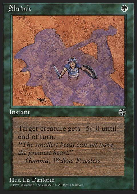 Shrink, Homelands #97a, Magic: The Gathering card