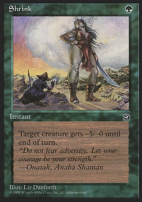 Shrink, Homelands #97b, Magic: The Gathering card