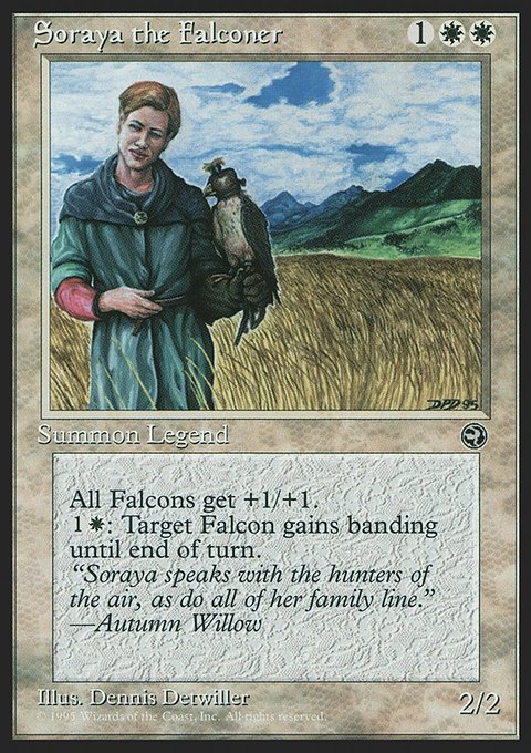 Soraya the Falconer, Homelands #18, Magic: The Gathering card