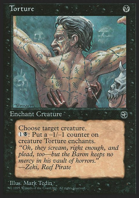 Torture, Homelands #59b, Magic: The Gathering card