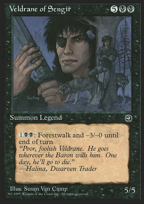 Veldrane of Sengir, Homelands #60, Magic: The Gathering card