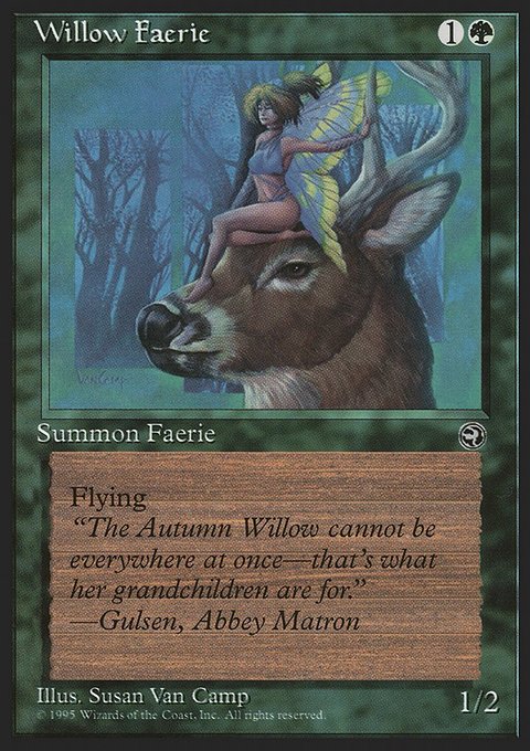 Willow Faerie, Homelands #99a, Magic: The Gathering card