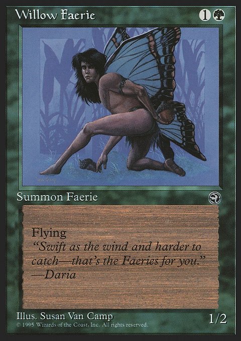 Willow Faerie, Homelands #99b, Magic: The Gathering card