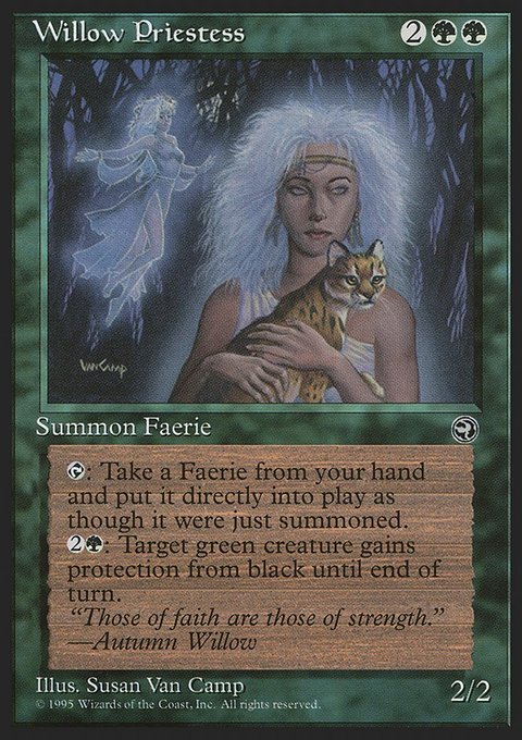 Willow Priestess, Homelands #100, Magic: The Gathering card