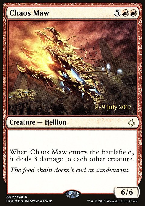 Chaos Maw, Hour of Devastation Promos #87s, Magic: The Gathering card