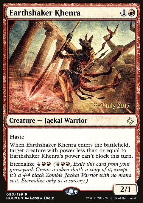 Earthshaker Khenra, Hour of Devastation Promos #90s, Magic: The Gathering card