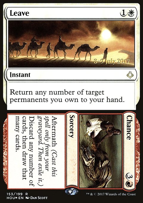 Leave // Chance, Hour of Devastation Promos #153s, Magic: The Gathering card