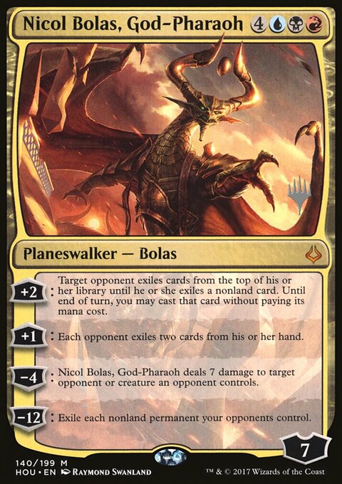 Nicol Bolas, God-Pharaoh, Hour of Devastation Promos #140p, Magic: The Gathering card